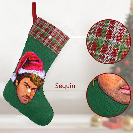 Wake Me Up Before You Ho Ho (Sequin Christmas Stocking)-Christmas Stockings-Swish Embassy