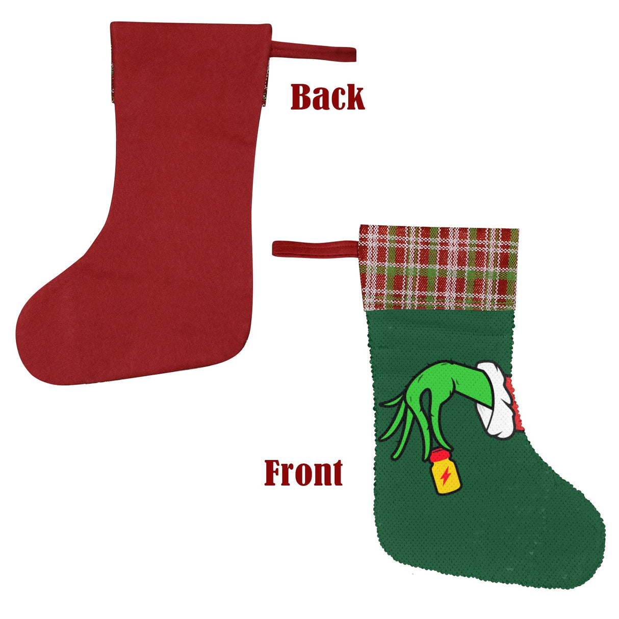 Whiff-Mas (Sequin Christmas Stocking)-Christmas Stockings-Swish Embassy