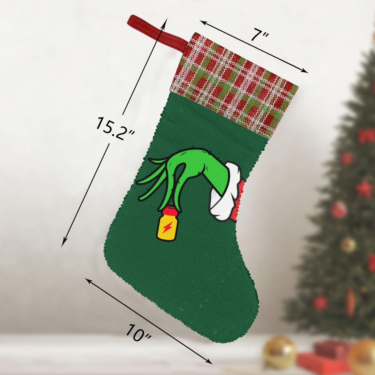 Whiff-Mas (Sequin Christmas Stocking)-Christmas Stockings-Swish Embassy