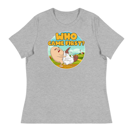 Who Came First (Women's Relaxed T-Shirt)-Women's T-Shirts-Swish Embassy