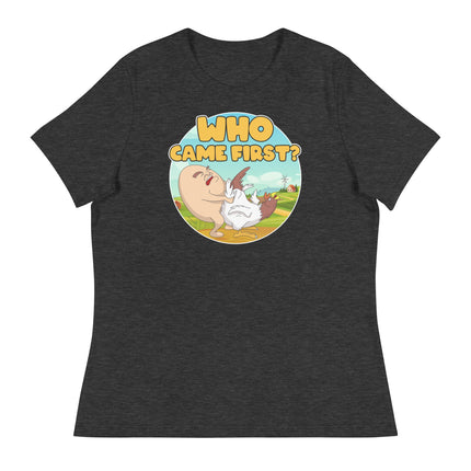 Who Came First (Women's Relaxed T-Shirt)-Women's T-Shirts-Swish Embassy