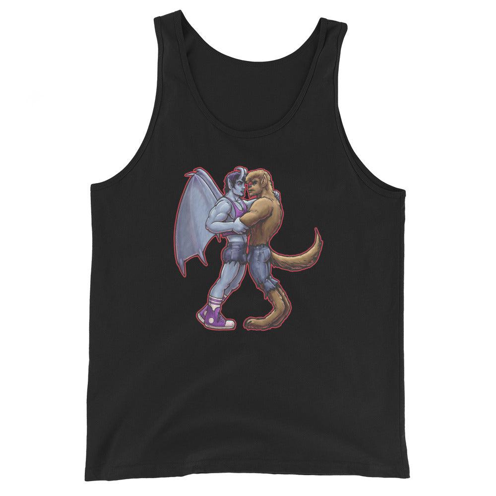 Wolf and Demon (Tank Top)-Halloween Tank-Swish Embassy