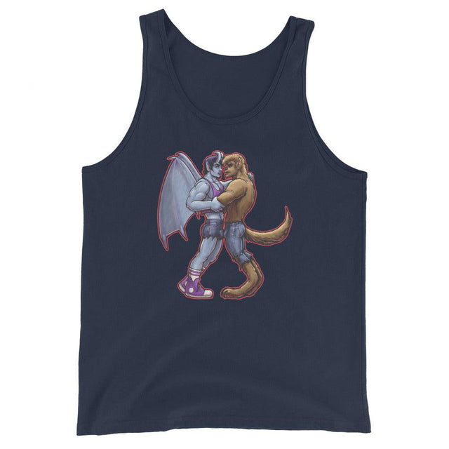 Wolf and Demon (Tank Top)-Halloween Tank-Swish Embassy