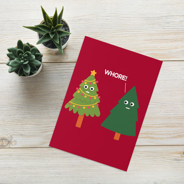 Xmas Tree Shade (Greeting card)-Christmas Card-Swish Embassy