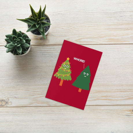 Xmas Tree Shade (Greeting card)-Greeting Card-Swish Embassy