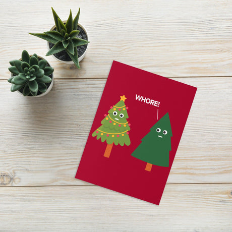 Xmas Tree Shade (Greeting card)-Greeting Card-Swish Embassy