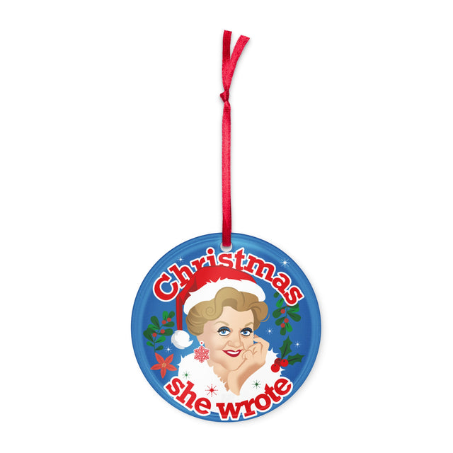 Xmas she Wrote (Acrylic ornament)-Acrylic Ornaments-Swish Embassy