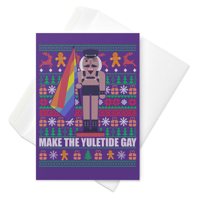 Yuletide Gay (Greeting Card)-Greeting Card-Swish Embassy