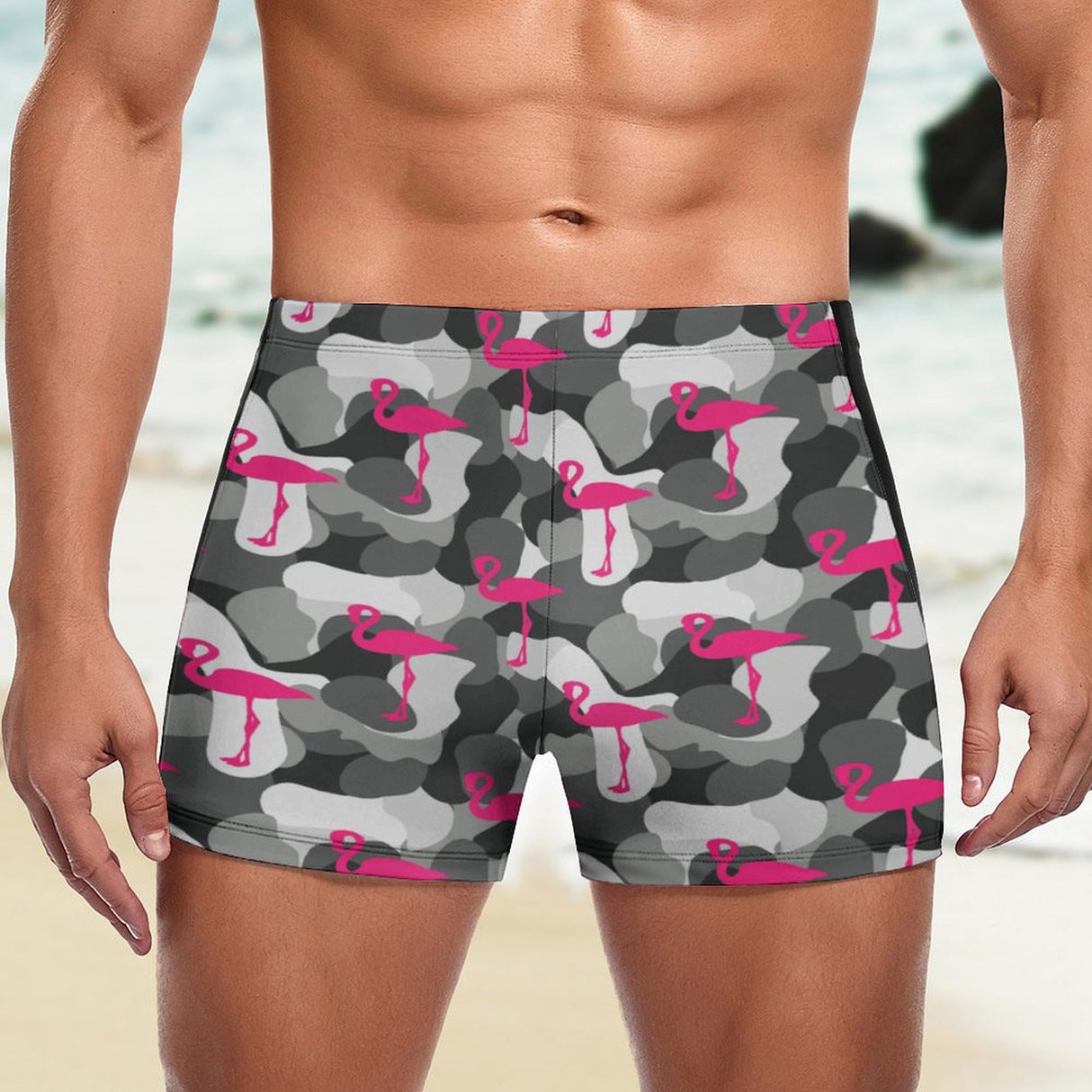 Battle Flamingo (Square Cut Trunks)