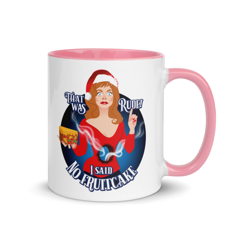 Rude Fruitcake (Mug) - Pink