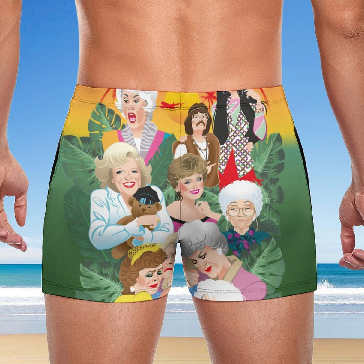 Miami is Nice (Square Cut Trunks)