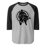 Bullseye (Raglan) - Heather Grey/Black