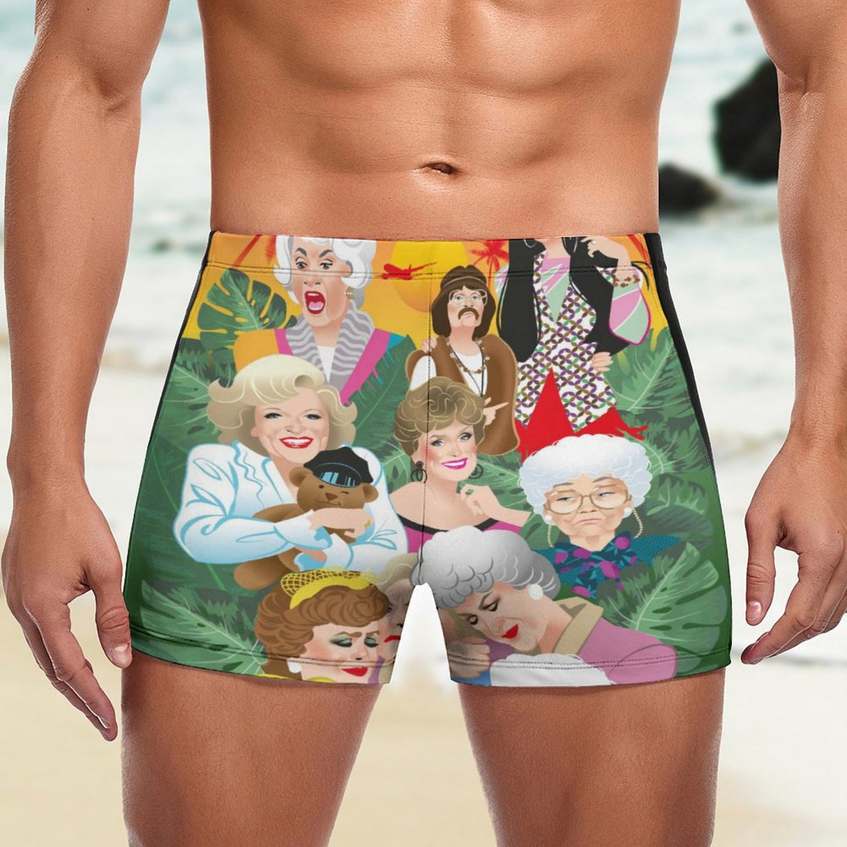 Miami is Nice (Square Cut Trunks)