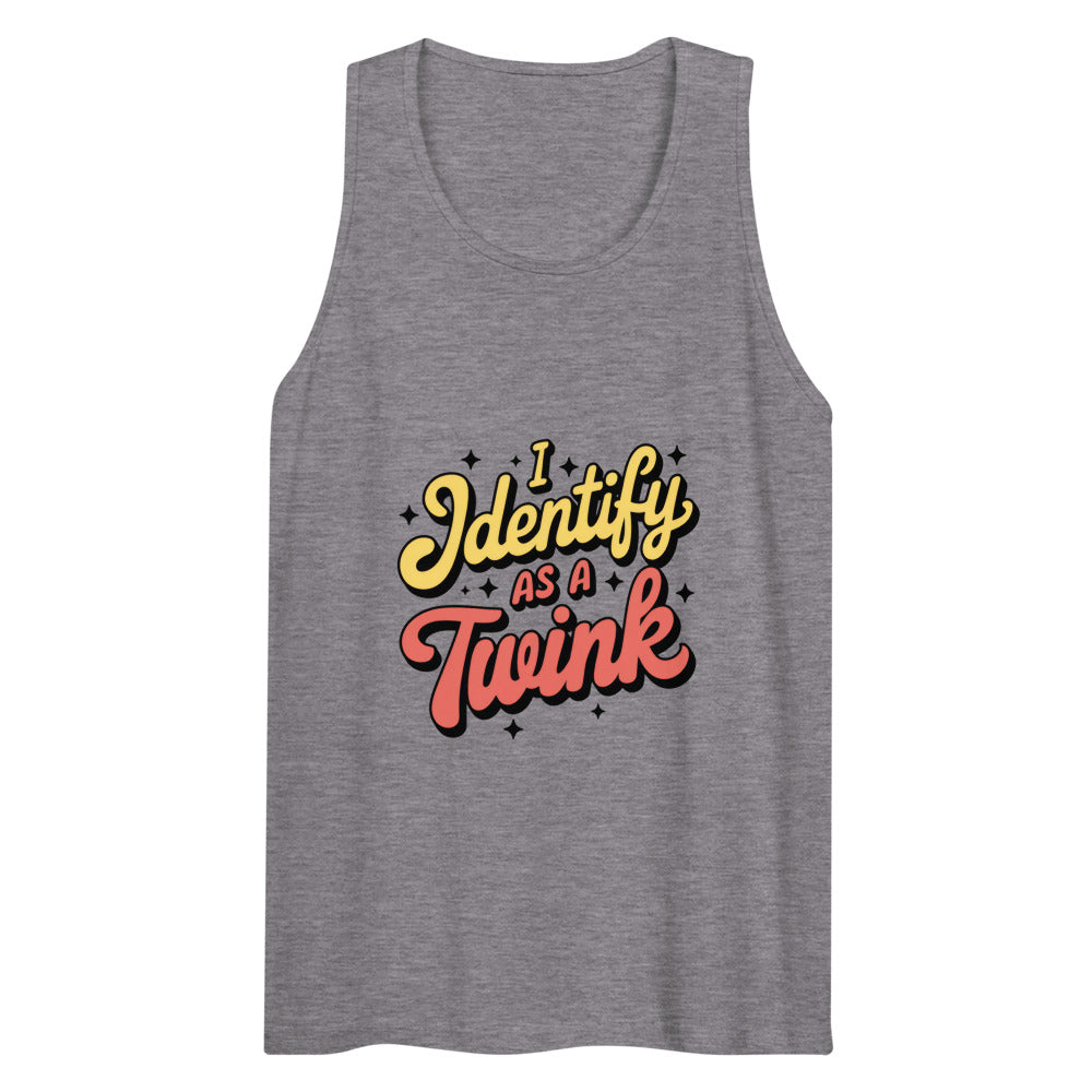 I Identify as a Twink (Tank Top) - Athletic Heather