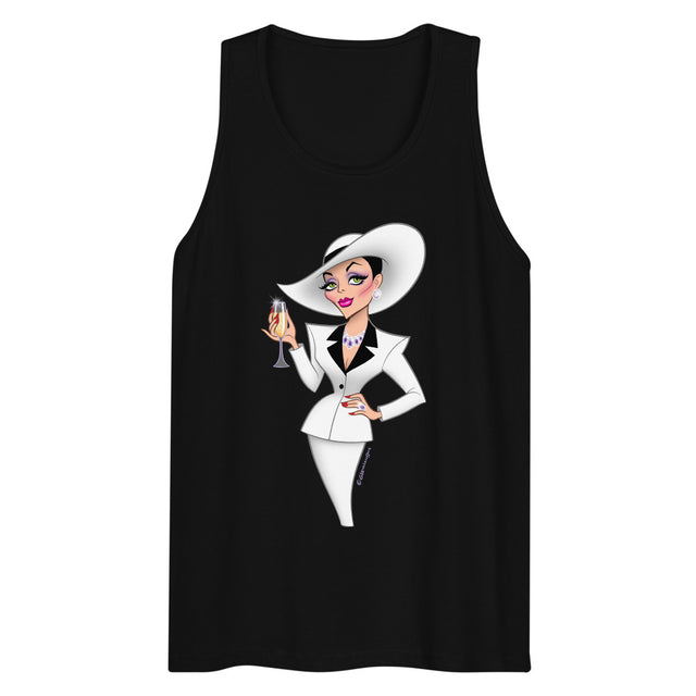 Champagne & Shoulder Pads (Tank Top) - Black