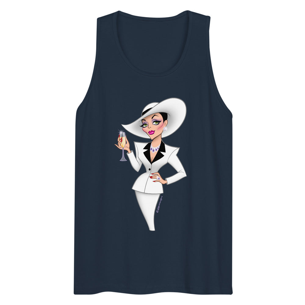 Champagne & Shoulder Pads (Tank Top) - Navy