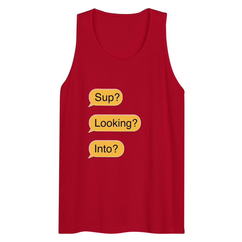 Sup? Looking? Into? (Tank Top) - Red