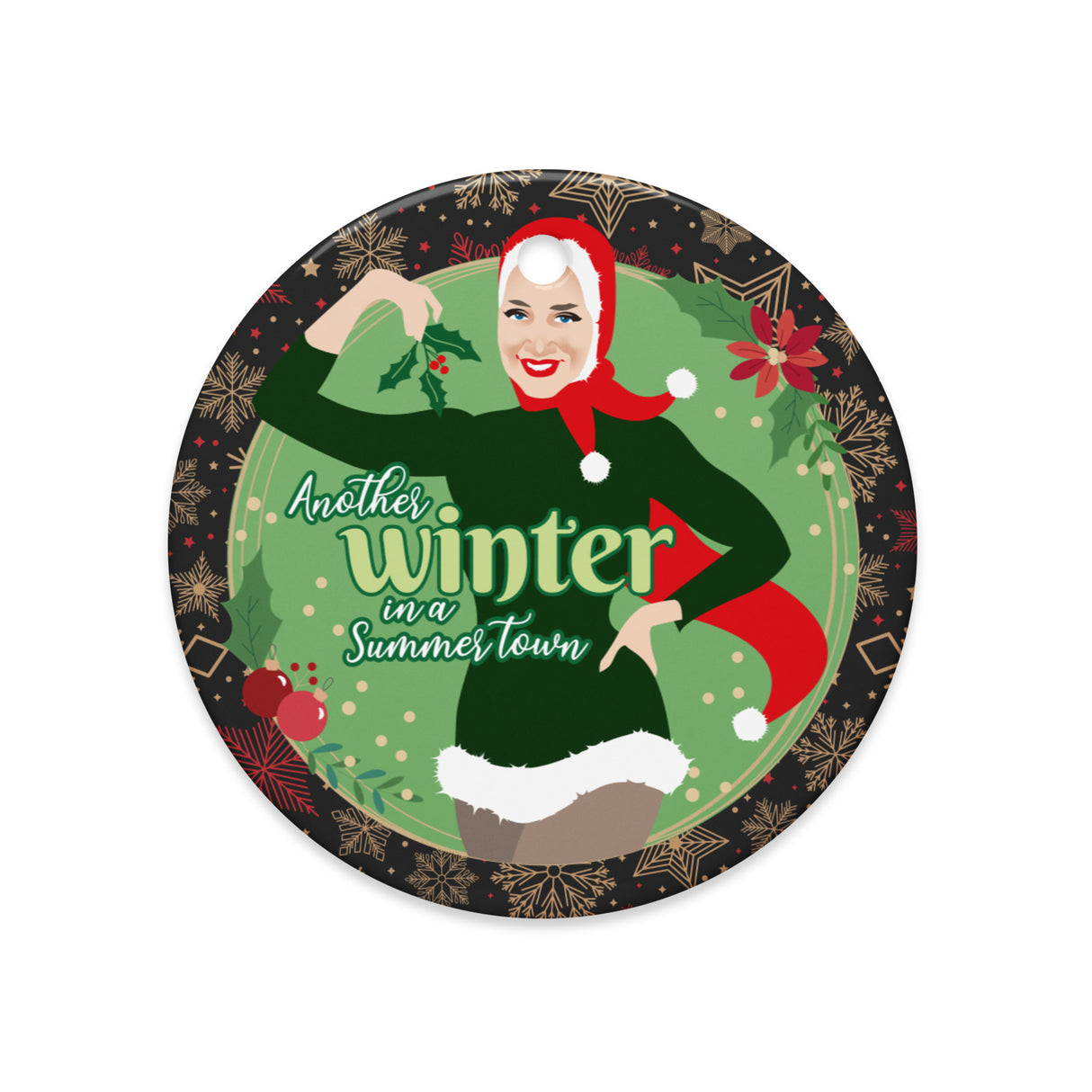 Another Winter In A Summer Town (Ceramic Ornament)-Ceramic Ornament-Swish Embassy