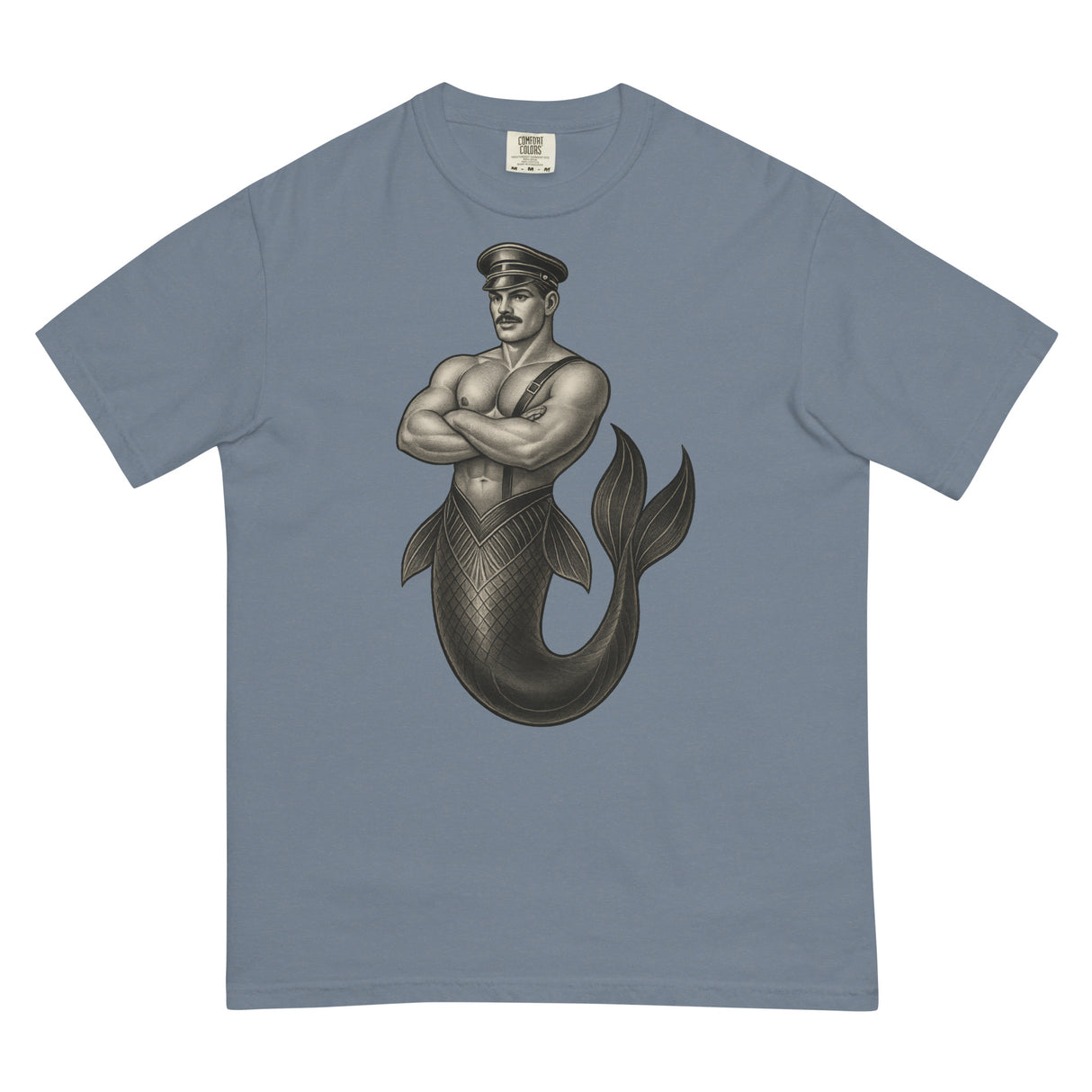 Art Deco Merman (Boxy Tee)-Boxy T-Shirt-Swish Embassy