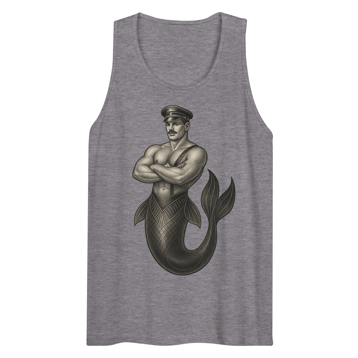 Art Deco Merman (Tank Top)-Tank Top-Swish Embassy