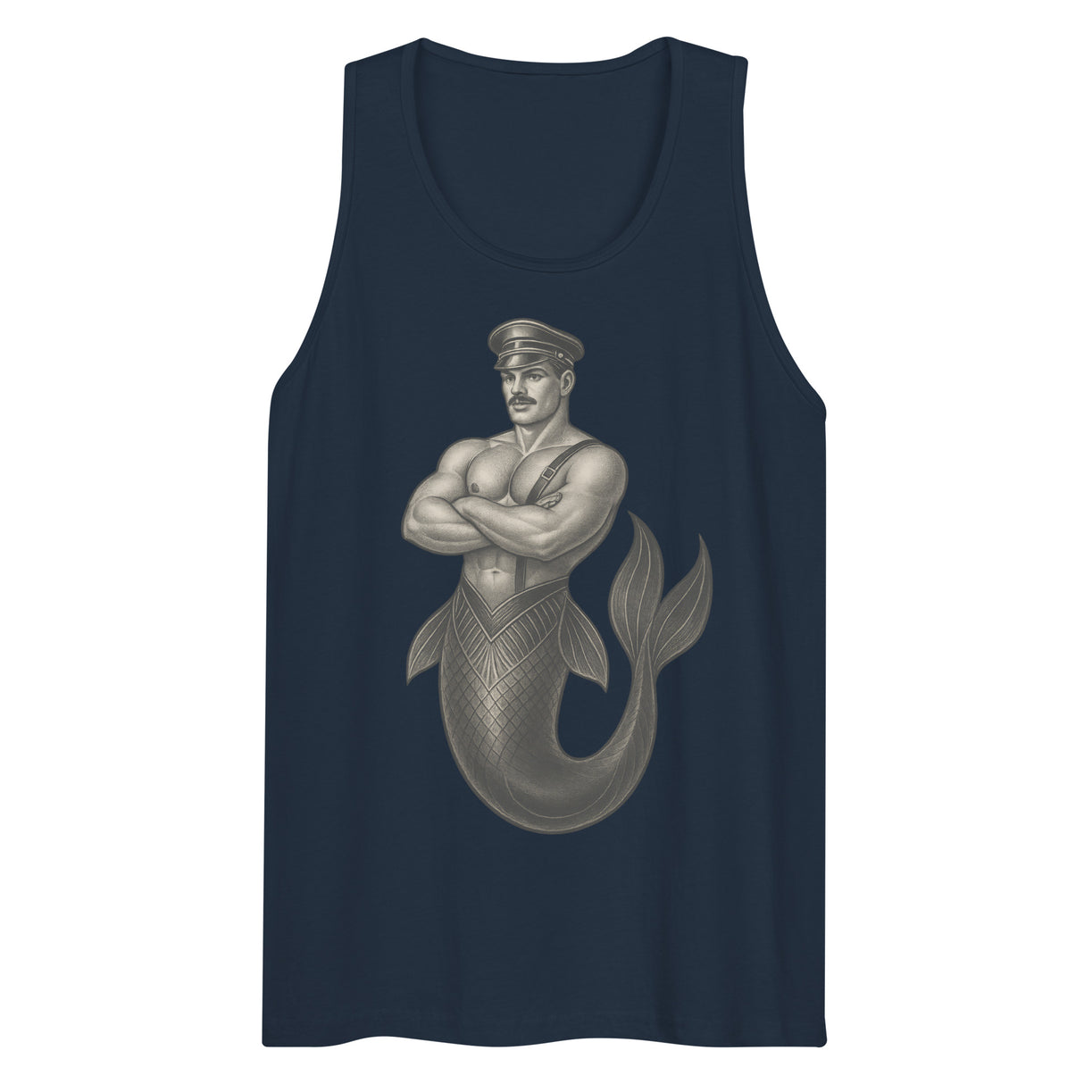 Art Deco Merman (Tank Top)-Tank Top-Swish Embassy