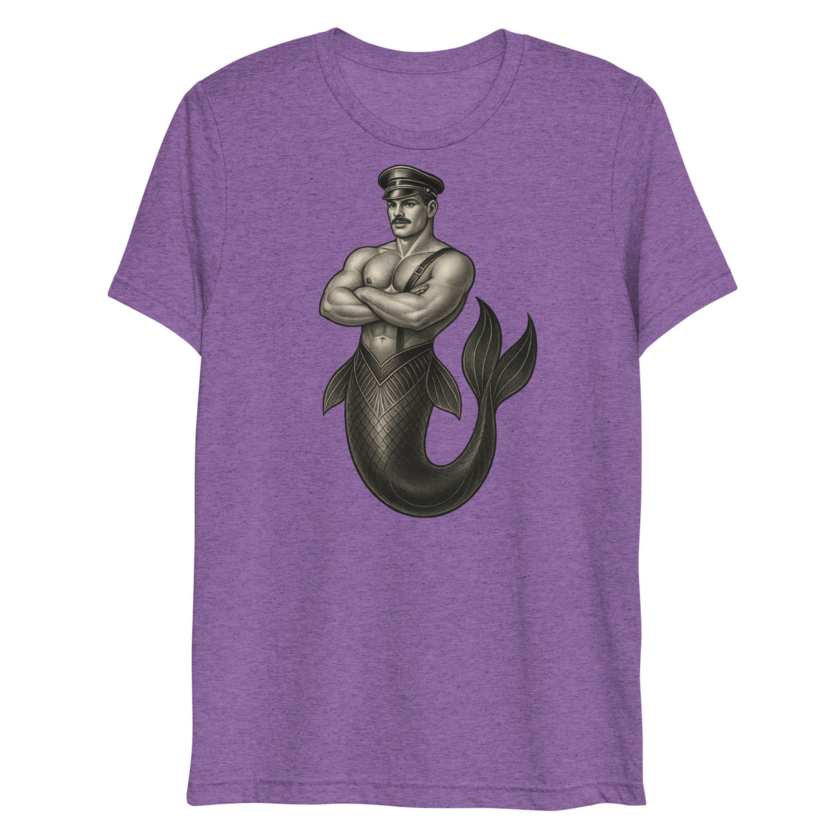 Art Deco Merman (Triblend)-Triblend T-Shirt-Swish Embassy