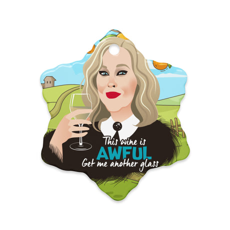 Awful Wine (Ceramic ornament)-Ceramic Ornament-Swish Embassy