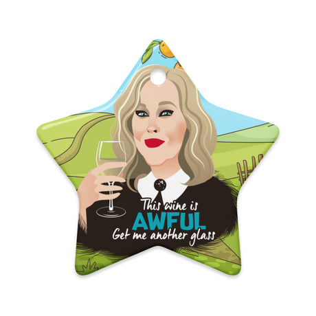 Awful Wine (Ceramic ornament)-Ceramic Ornament-Swish Embassy