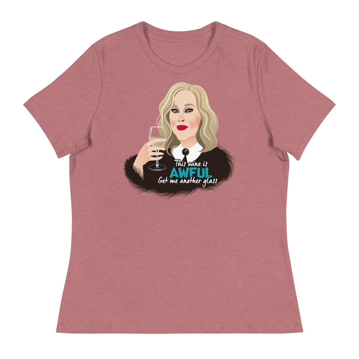 Awful Wine (Women's Relaxed T-Shirt)-Women's T-Shirts-Swish Embassy
