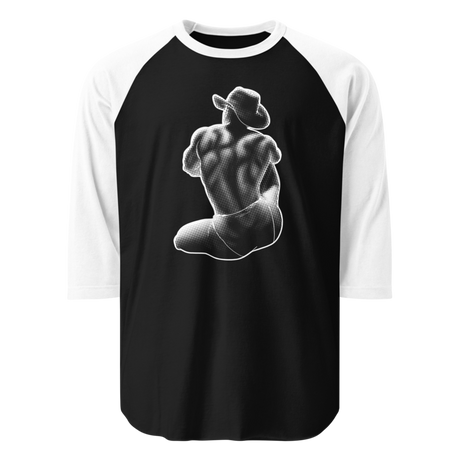 Bikini Cowboy (Raglan) - Black/White