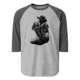 Bikini Cowboy (Raglan) - Heather Grey/Heather Charcoal