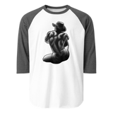 Bikini Cowboy (Raglan) - White/Heather Charcoal
