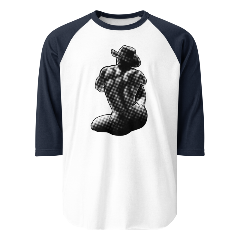 Bikini Cowboy (Raglan) - White/Navy