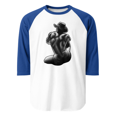 Bikini Cowboy (Raglan) - White/Royal
