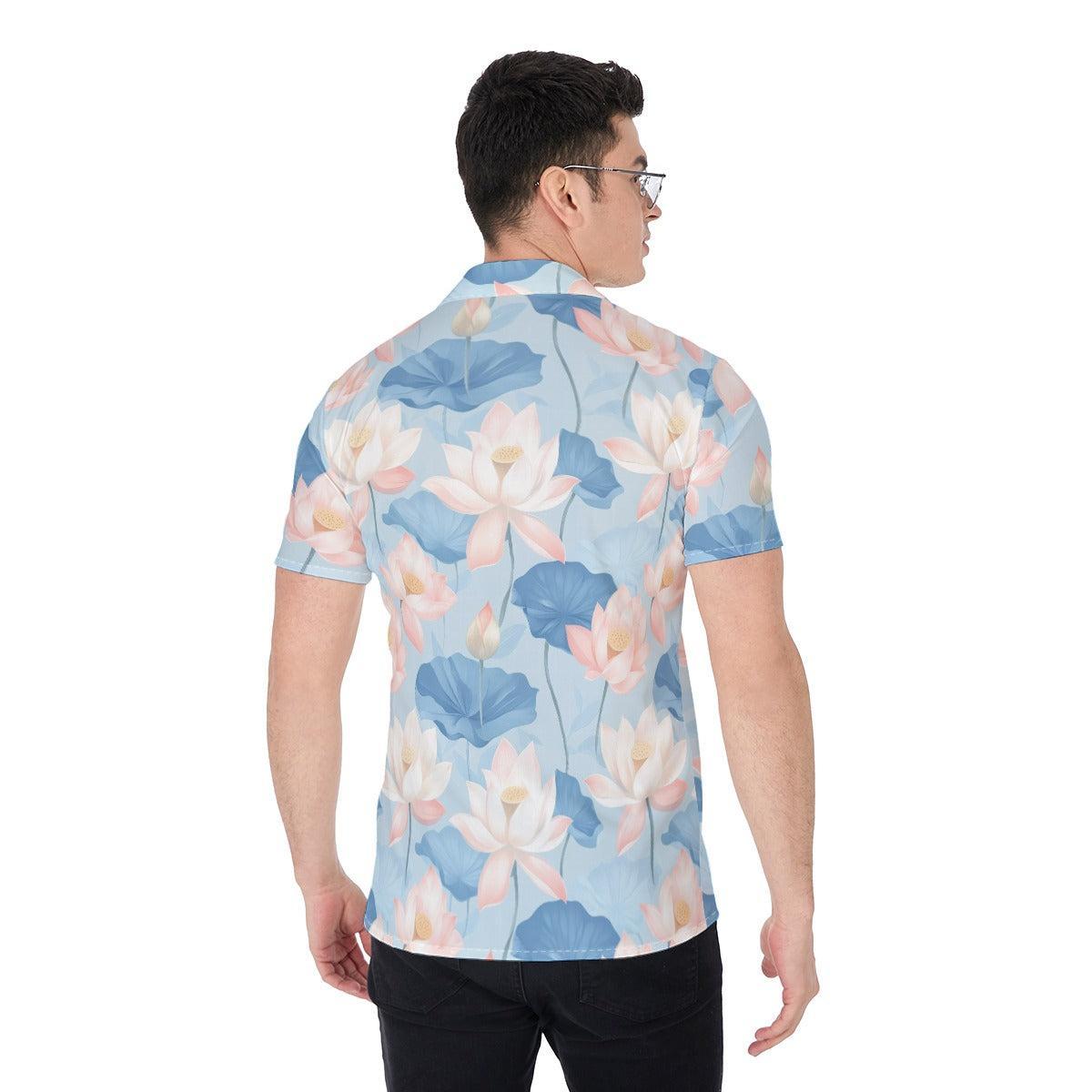 Blue Lotus (Button Shirt)-Button Shirt-Swish Embassy