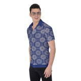 Blue Mendala (Button Shirt)-Button Shirt-Swish Embassy
