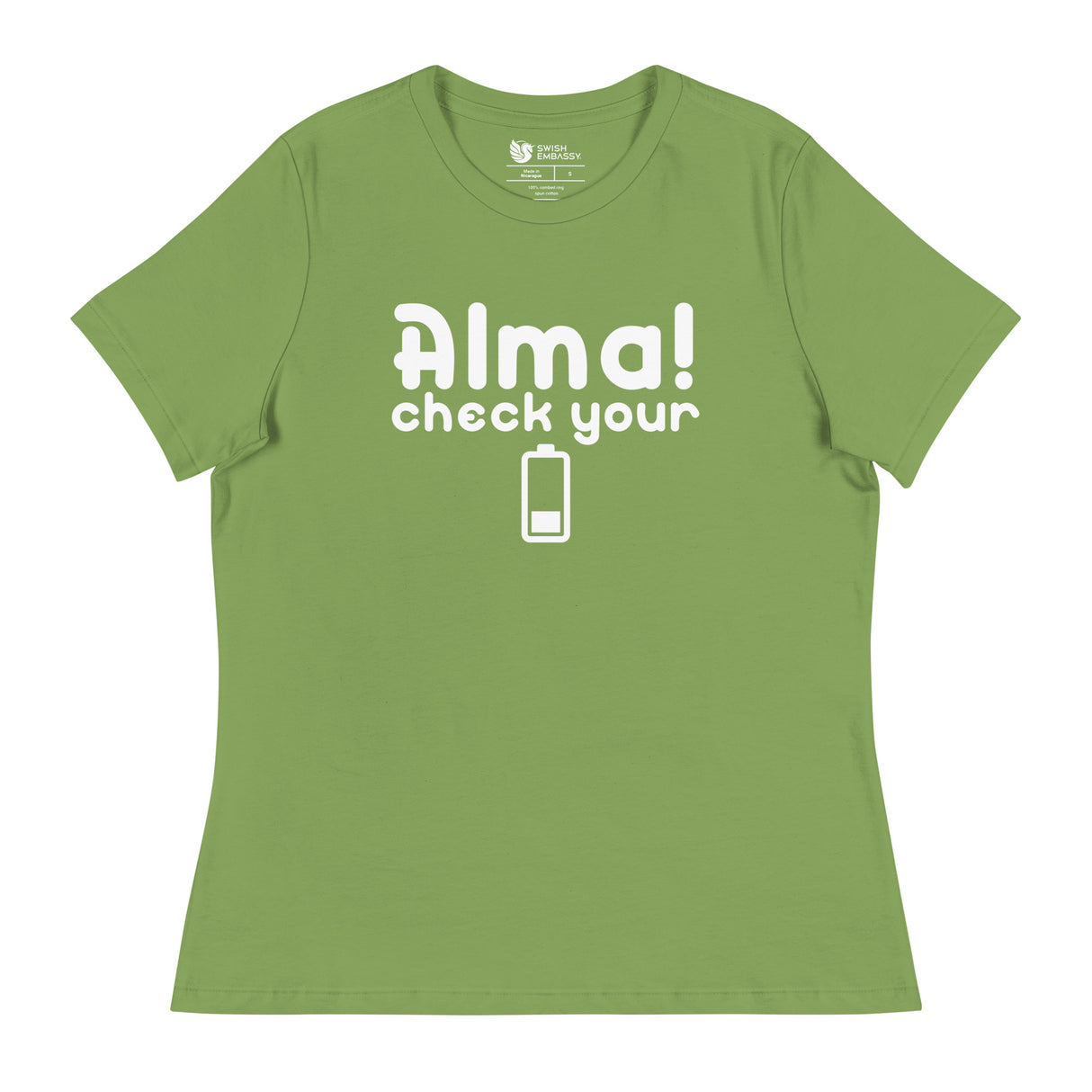 Check Your Battery (Women's Relaxed T-Shirt)-Women's T-Shirts-Swish Embassy