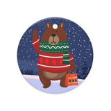 Christmas Bear (Ceramic ornament)-Ceramic Ornament-Swish Embassy