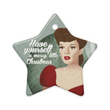 Christmas Garland (Ceramic ornament)-Ceramic Ornament-Swish Embassy