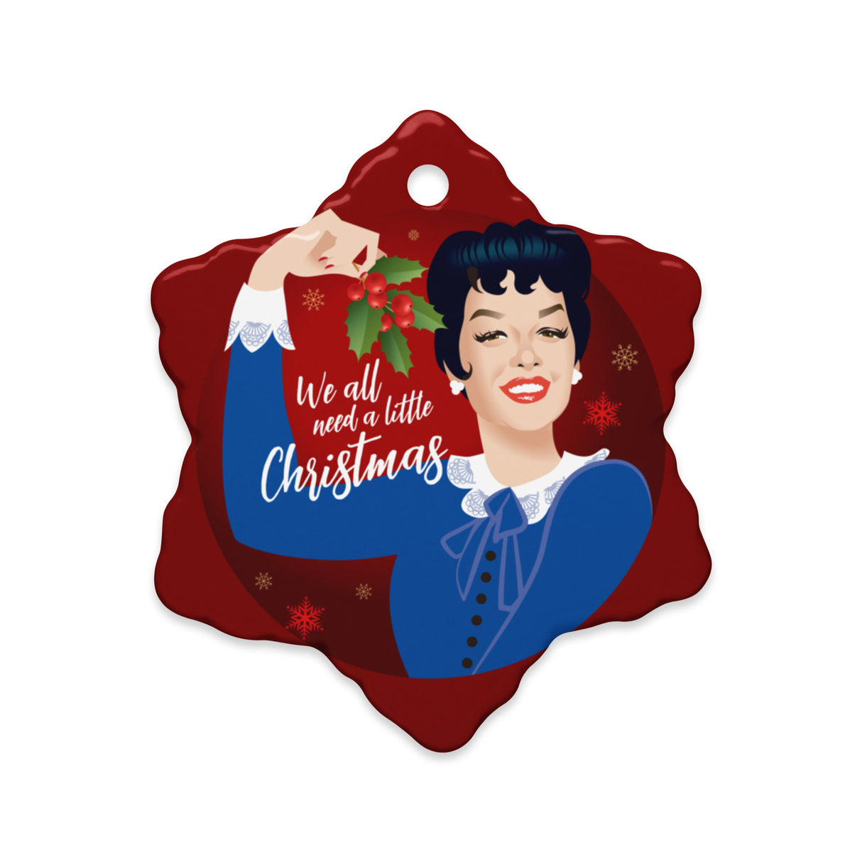 Christmas With Mame (Ceramic Ornament)-Ceramic Ornament-Swish Embassy
