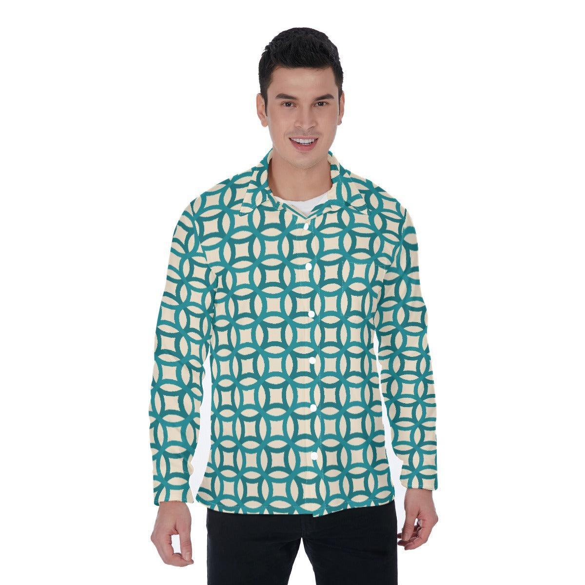 Circles (Long Sleeve Button Shirt)-Long Sleeve Button Shirts-Swish Embassy