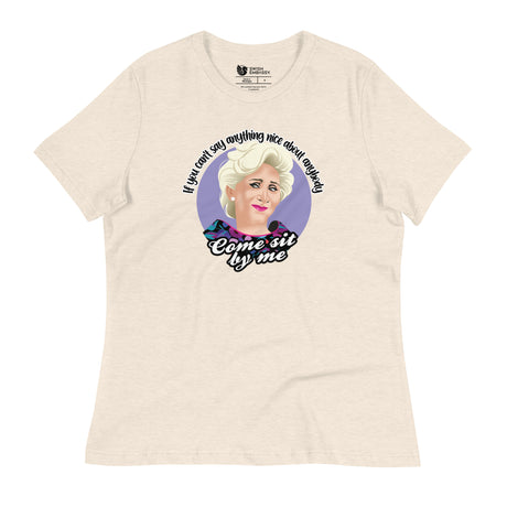 Come Sit By Me (Women's Relaxed T-Shirt)-Women's T-Shirts-Swish Embassy