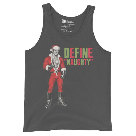 Define Naughty (Tank Top)-Christmas Tank Tops-Swish Embassy
