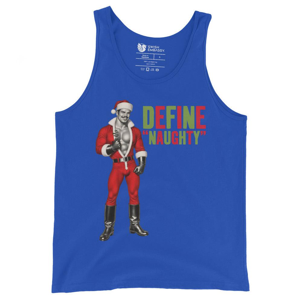 Define Naughty (Tank Top)-Christmas Tank Tops-Swish Embassy