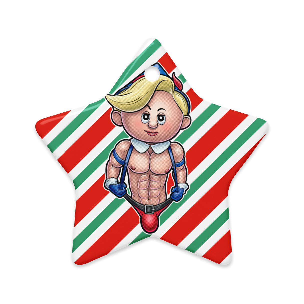 Elfin Good Time (Ceramic Ornament)-Ceramic Ornament-Swish Embassy