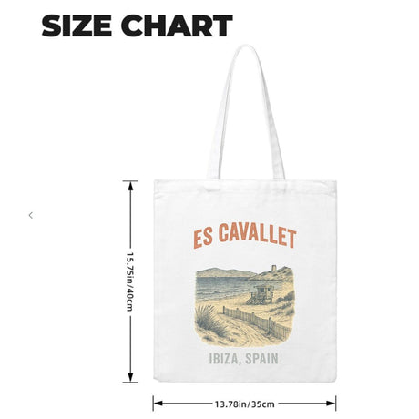 Es Cavallet Beach (Canvas Bag)-Canvas Bag-Swish Embassy