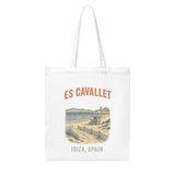 Es Cavallet Beach (Canvas Bag)-Canvas Bag-Swish Embassy