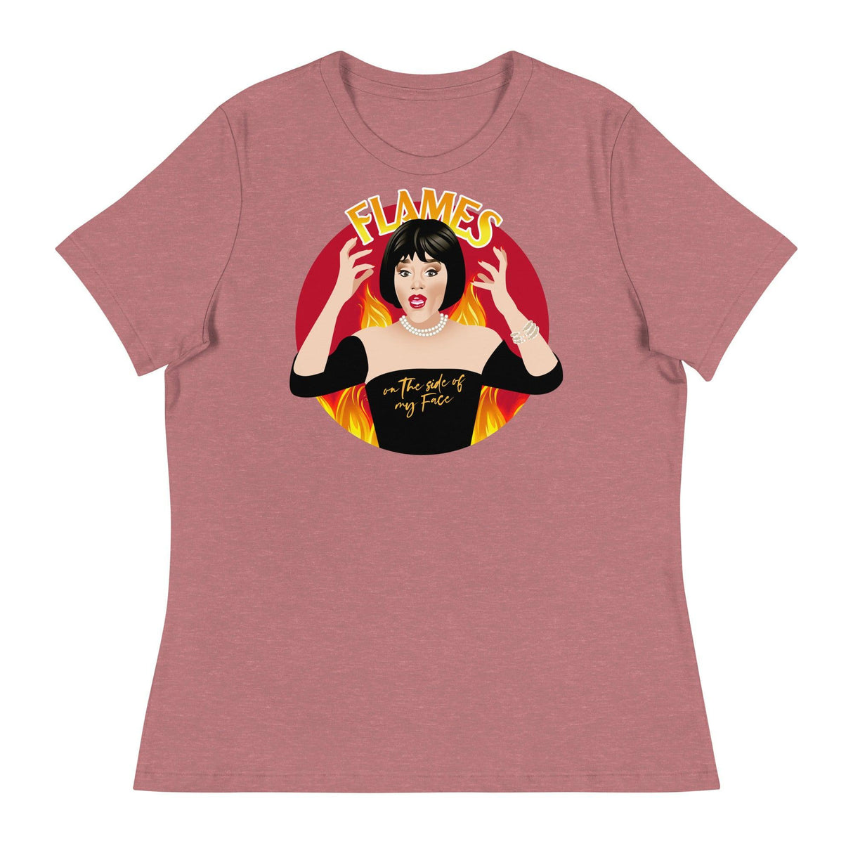 Flames (Women's Relaxed T-Shirt)-Women's T-Shirts-Swish Embassy