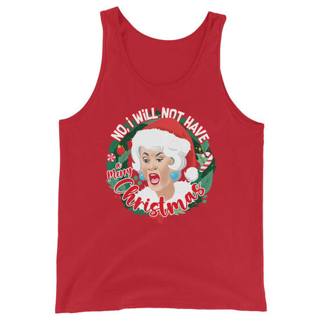 GG I Will Not Have A Merry XMas (Tank Top)-Christmas Tank Tops-Swish Embassy