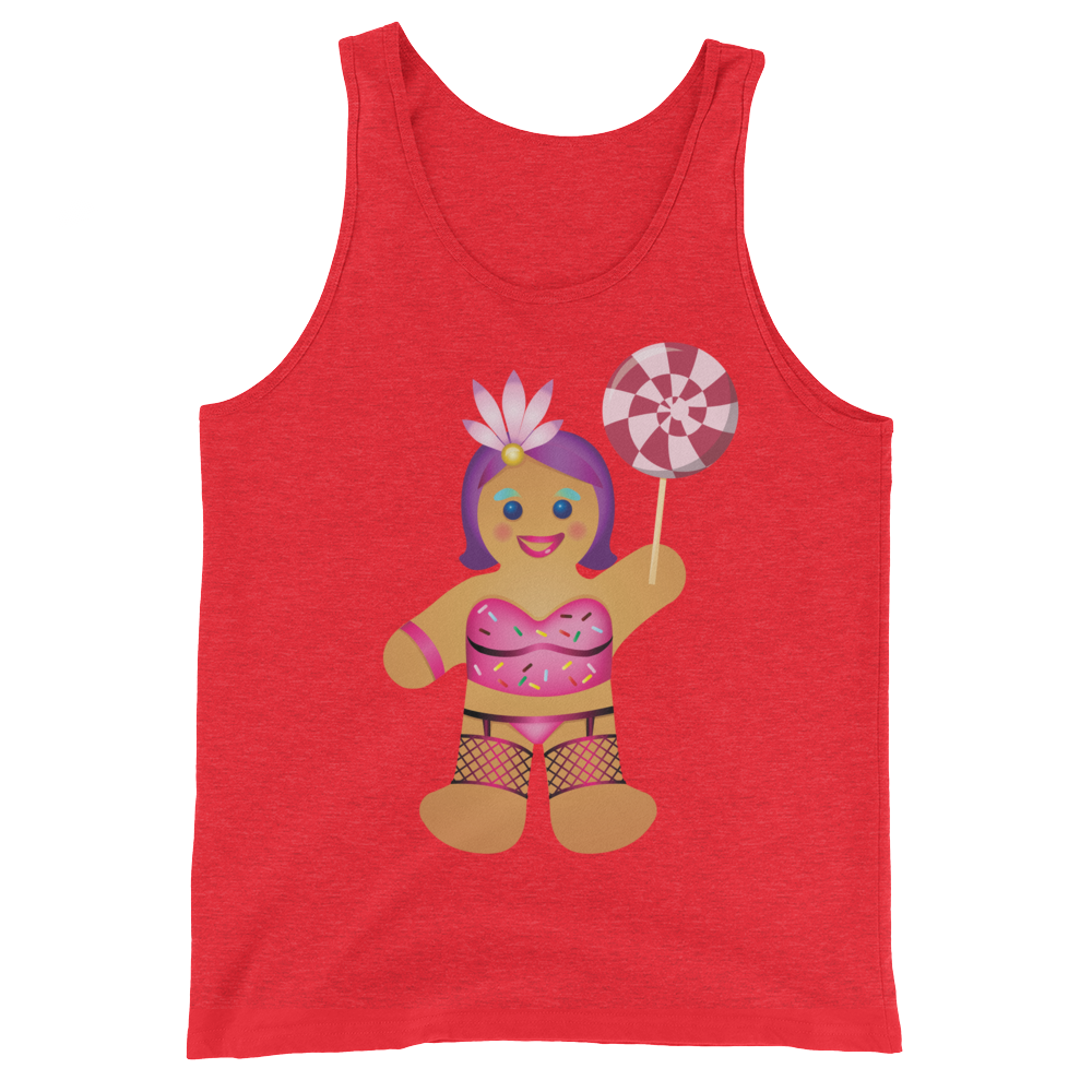 Gingerbread Drag Queen (Tank Top)-Christmas Tank Tops-Swish Embassy